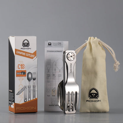 C1S 3-in-1 Folding Cutlery Travel Set