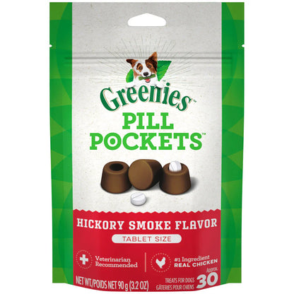 GREENIES Hickory Smoke Flavored Tablet Pill Pockets (3.2oz)