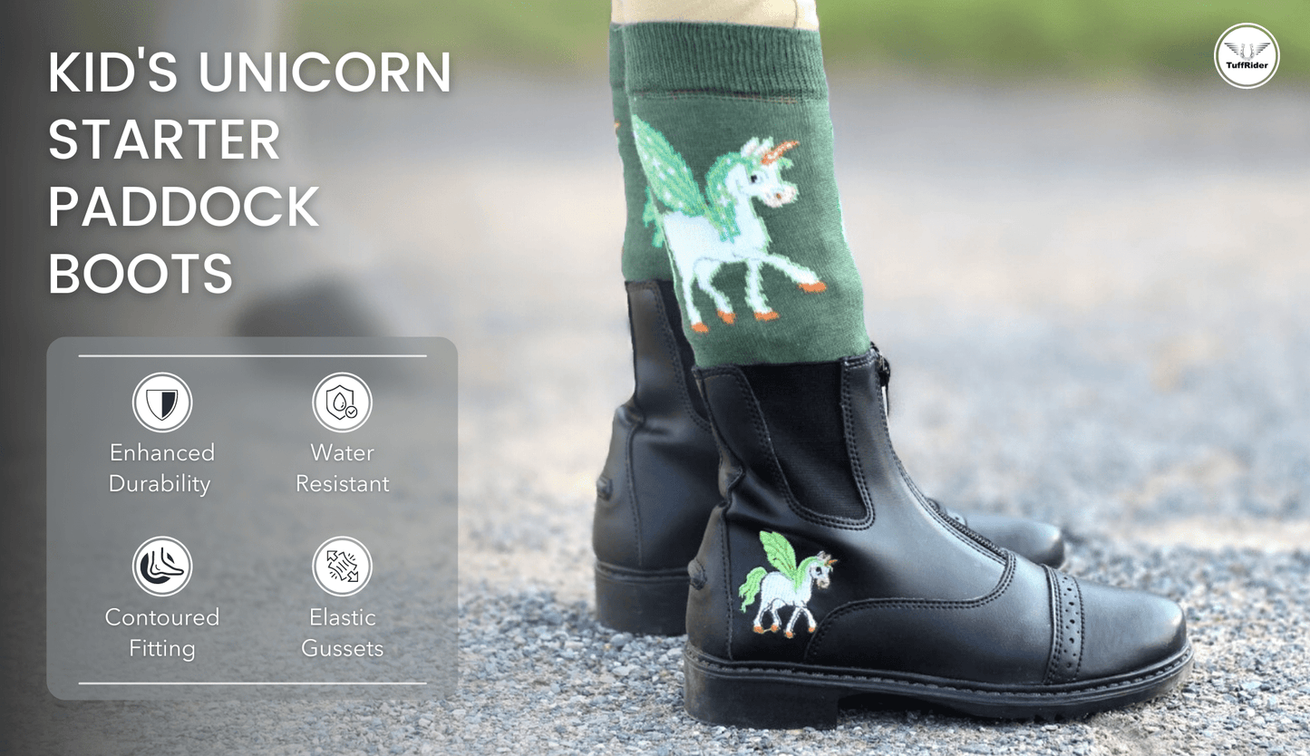 TuffRider Children's Unicorn Starter Front Zip Paddock Boots