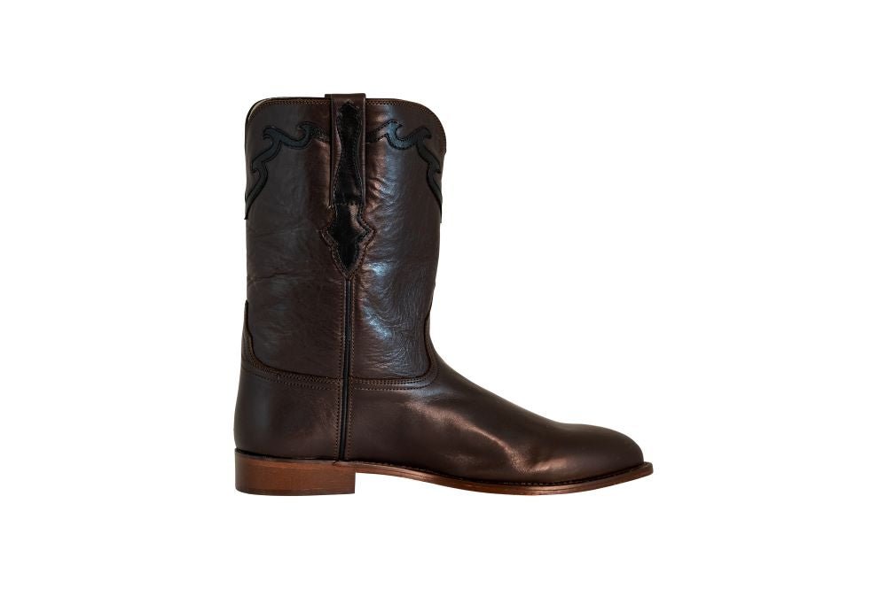 TuffRider Men's El Paso Leather Embroidered Round Toe Western Boots