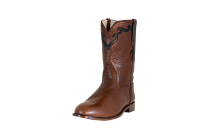 TuffRider Men's El Paso Leather Embroidered Round Toe Western Boots