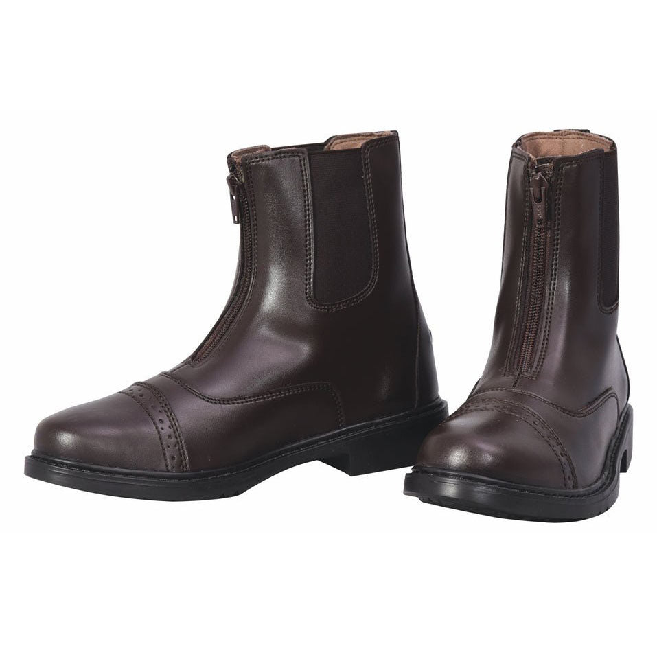 TuffRider Women Starter Synthetic Leather Front Zipper Paddock Boots