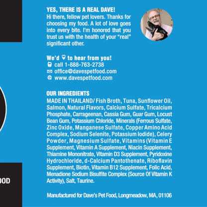 Dave's Cat Food Naturally Healthy Grain Free Tuna & Salmon