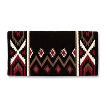 1431-7 Mayatex New Phoenix Wool Saddle Blanket 38in X 34in COFFEE RED CREAM