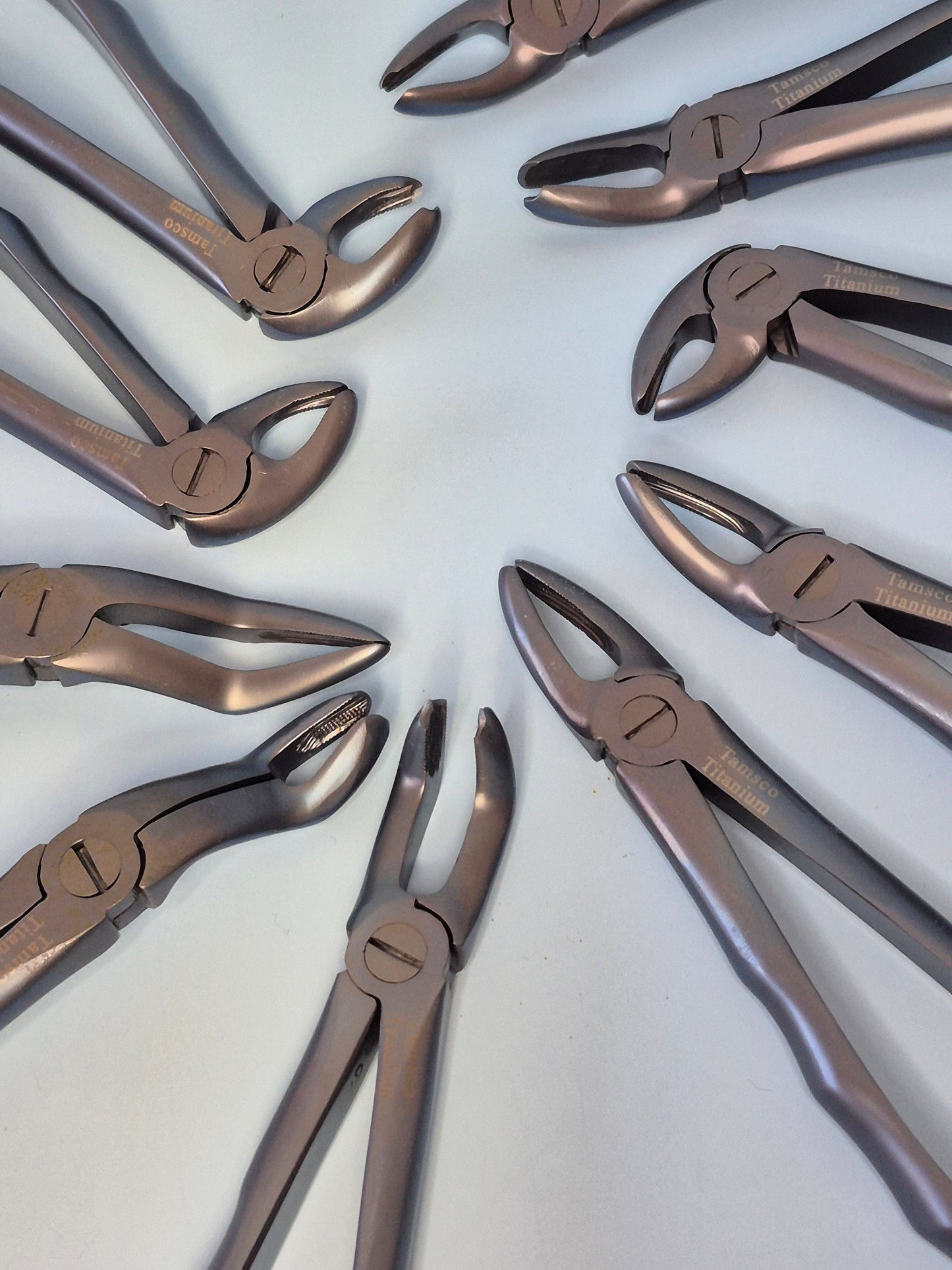 Titanium Extraction Forceps (Set of 10)