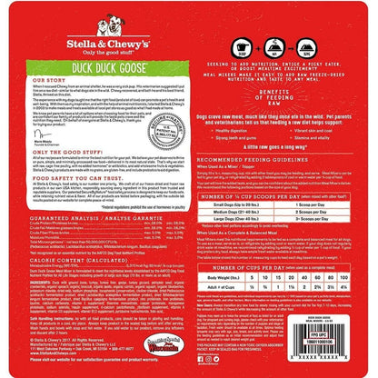 Stella & Chewy's Freeze Dried Meal Mixers Duck Duck Goose Dog Food (18oz)