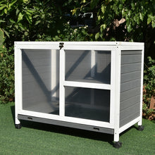 Pawhut Solid Wood Rabbit Hutch Bunny Cage Pet Guinea Pig House Indoor