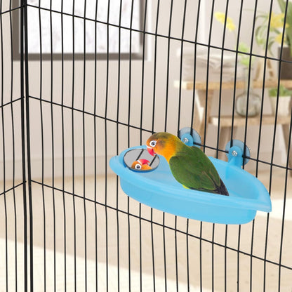 Bird Bath with Mirror Portable