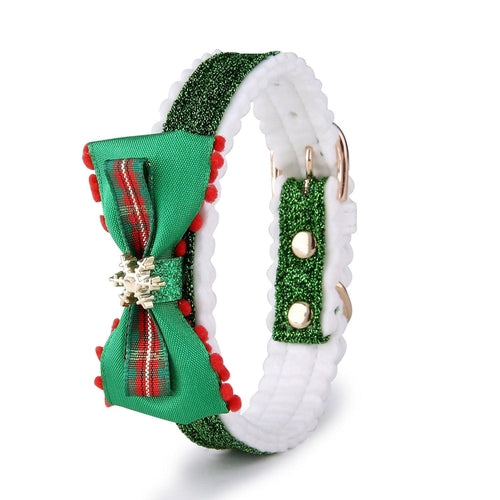 Festive Feline Christmas Collar: Vibrant Color Grid Design For Cats