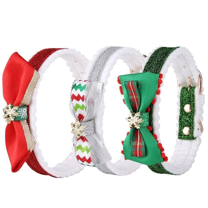 Festive Feline Christmas Collar: Vibrant Color Grid Design For Cats