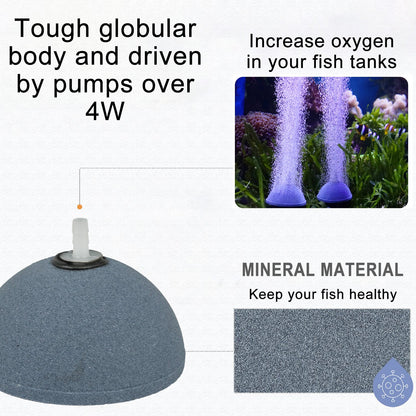 Air Stone 3.1 Inch Dome Diffuser for Fish Tank Aquarium Air Pump