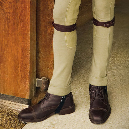 TuffRider Children's Garter Straps keeping jodhpurs in place for comfortable fit
