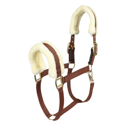 Henri de Rivel Sherpa Fleece Halter with Leather Breakaway