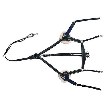 Henri de Rivel Pro 5 Point Elastic Breastplate Martingale with Running Attachment