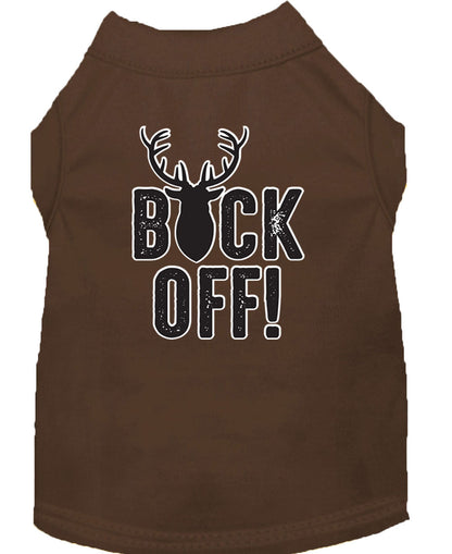 Pet Dog & Cat Shirt Screen Printed, "Buck Off"