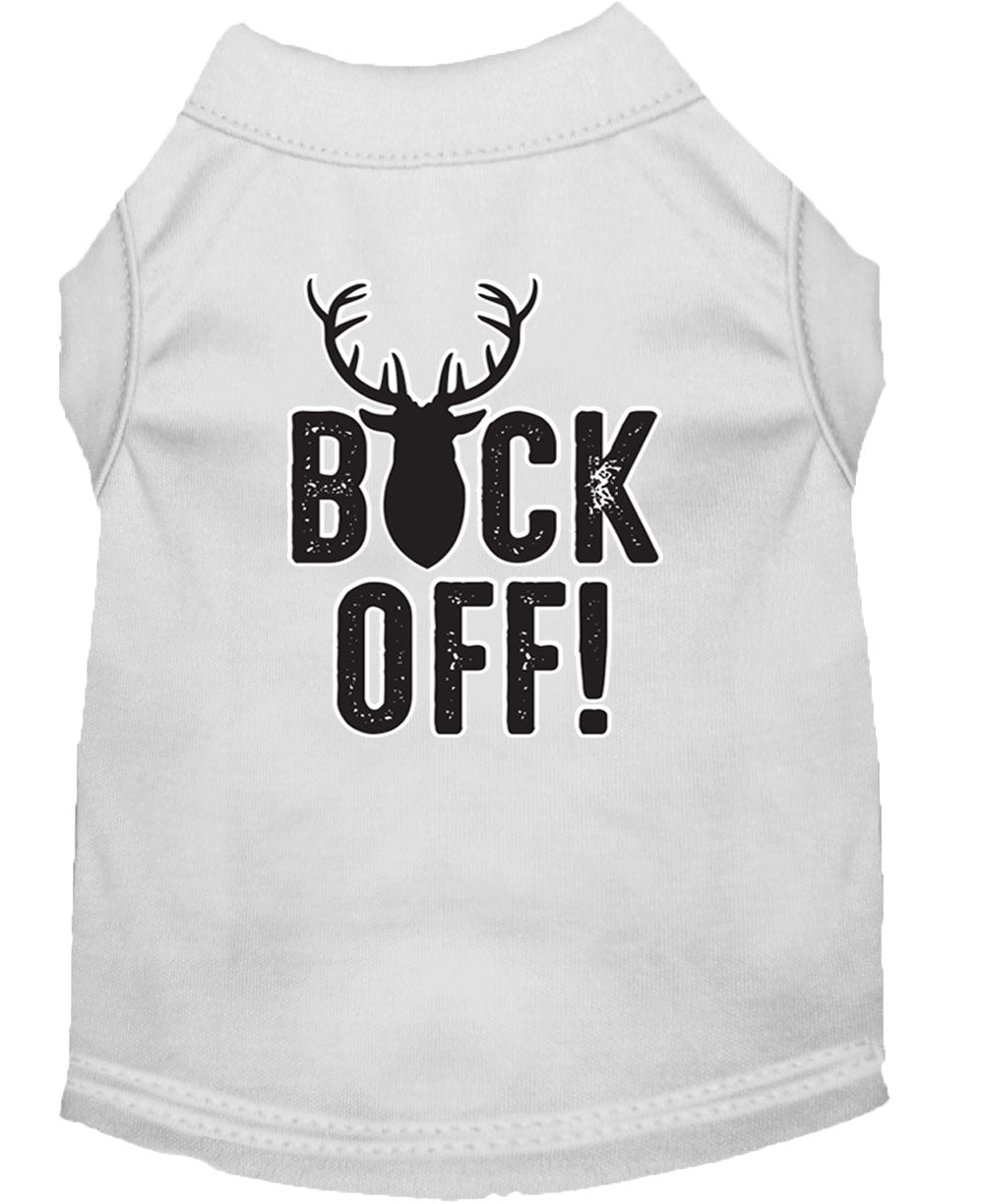 Pet Dog & Cat Shirt Screen Printed, "Buck Off"
