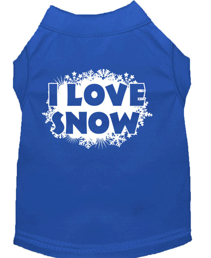 Christmas Pet Shirt, "I Love Snow"