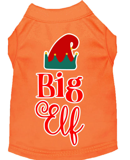 Christmas Pet Shirt Screen Printed, "Big Elf"