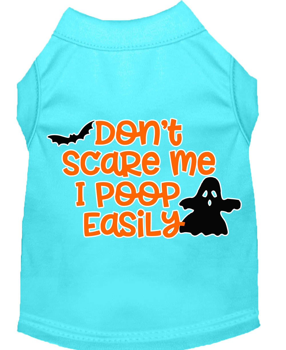 Halloween Pet Dog & Cat Shirt, "Don't Scare Me, I Poop Easily"