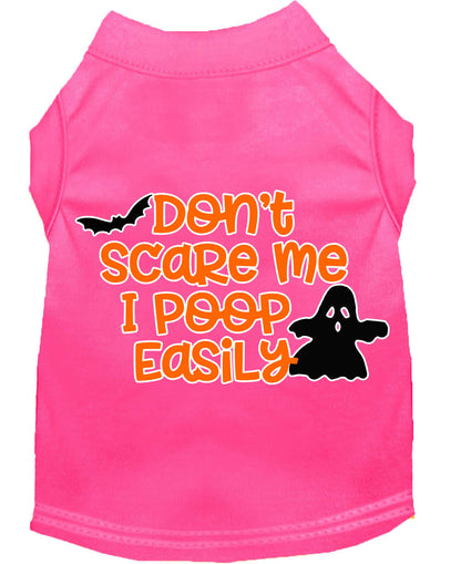 Halloween Pet Dog & Cat Shirt, "Don't Scare Me, I Poop Easily"