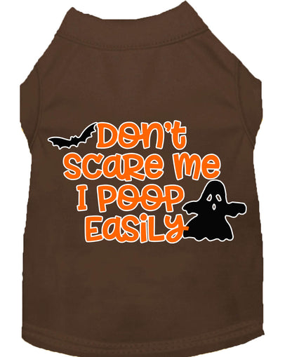Halloween Pet Dog & Cat Shirt, "Don't Scare Me, I Poop Easily"