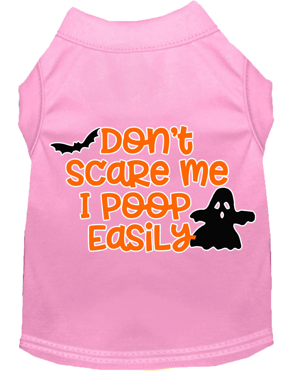 Halloween Pet Dog & Cat Shirt, "Don't Scare Me, I Poop Easily"