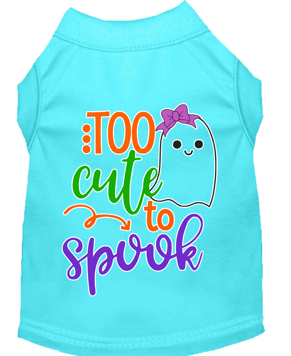 Halloween Pet Dog & Cat Shirt, "Too Cute To Spook - Girly Ghost"