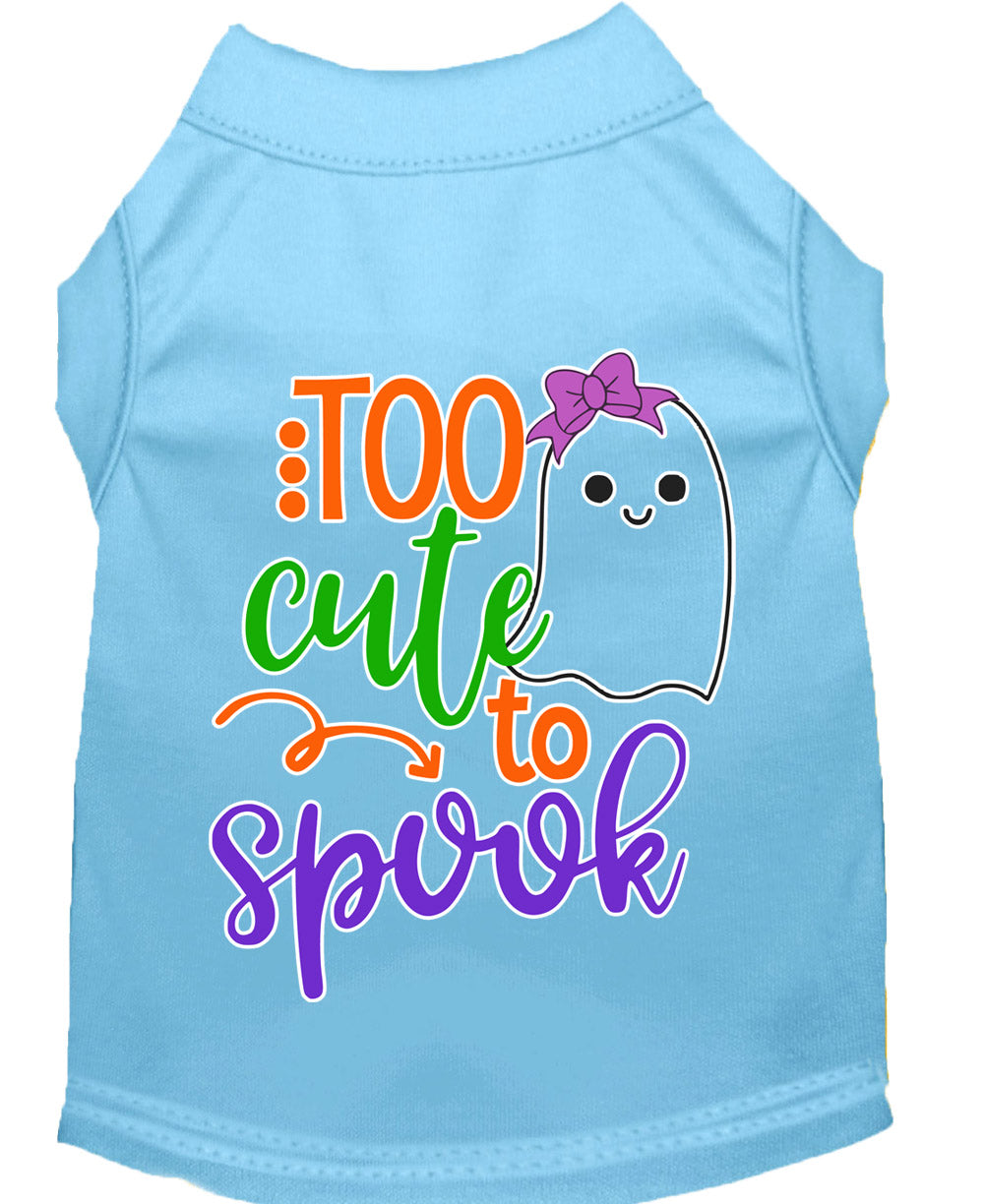 Halloween Pet Dog & Cat Shirt, "Too Cute To Spook - Girly Ghost"