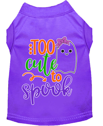 Halloween Pet Dog & Cat Shirt, "Too Cute To Spook - Girly Ghost"