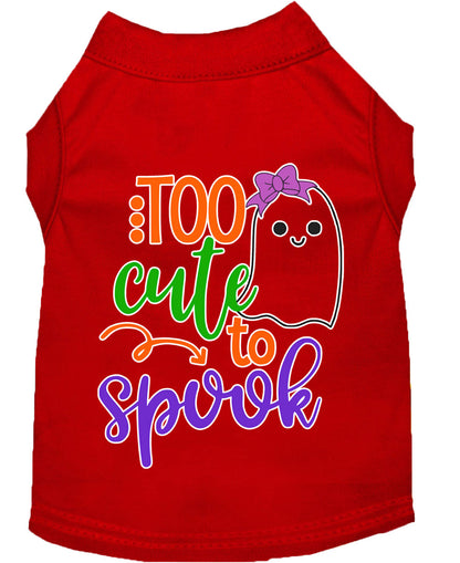 Halloween Pet Dog & Cat Shirt, "Too Cute To Spook - Girly Ghost"