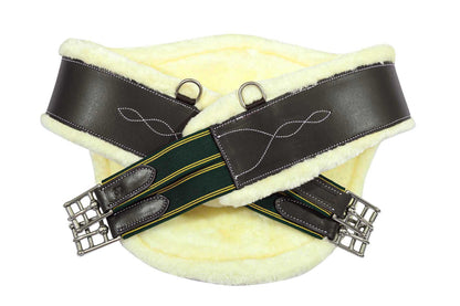 Henri de Rivel Anatomic Jumping Belly Guard Girth with Sherpa Fleece