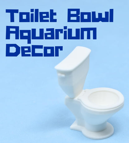 Chatelet Toilet Bowl Aquarium Decor | Funny Decorations for Shrimp & Fish Aquariums or Lizard Terrariums | Made in USA (Toilet Bowl)