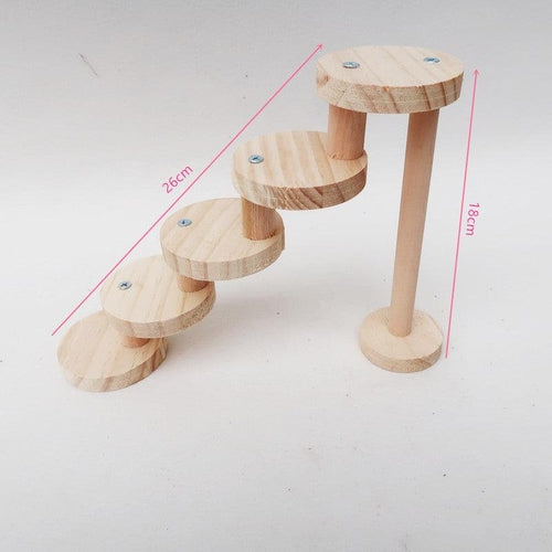 Solid Wood Spiral Staircase Hamster Toy 1