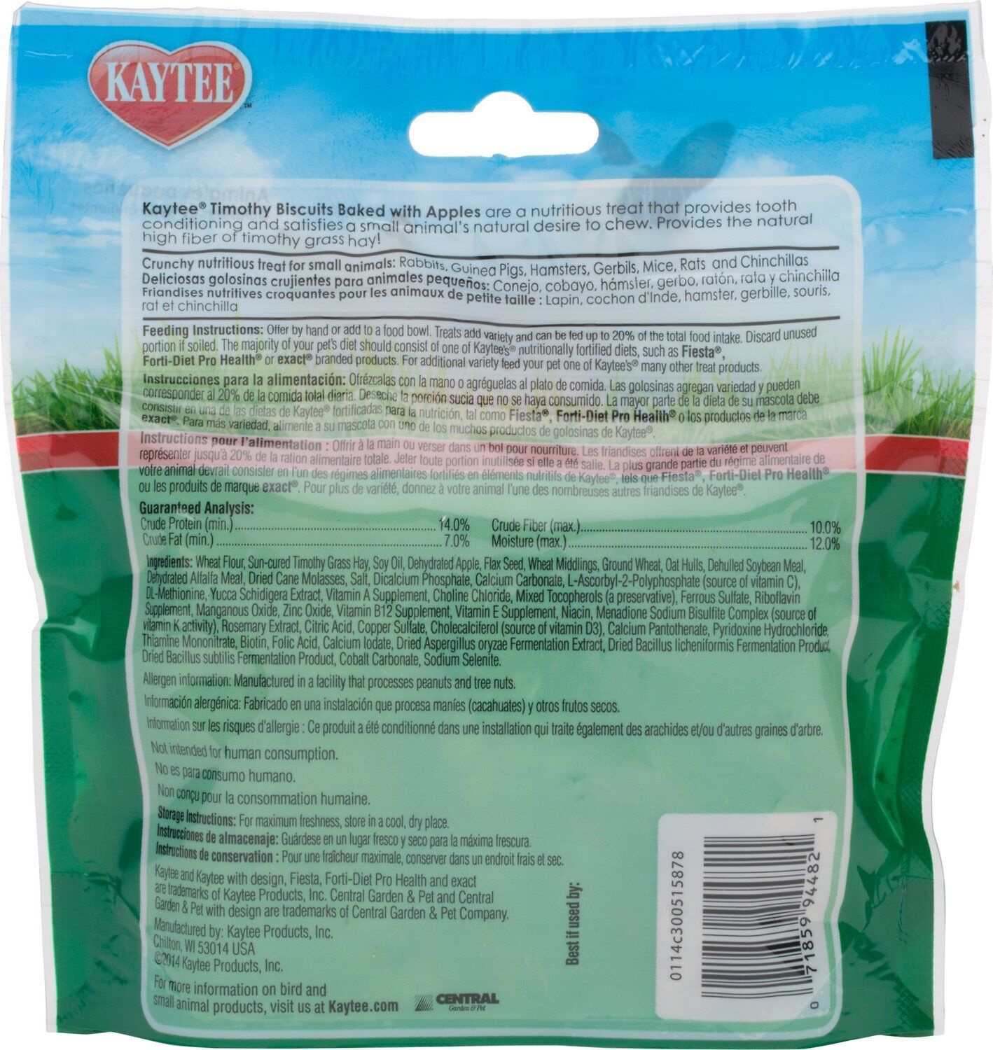Kaytee Timothy Biscuits Baked Treat Apple 1ea-4 oz