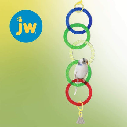 JW Pet ActiviToy Olympia Rings Bird Toy Multi-Color Small Medium