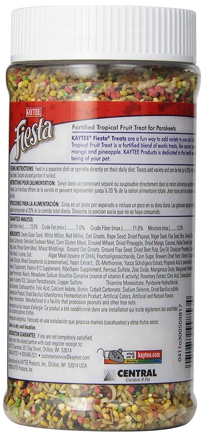 Kaytee Tropical Fruit Treat Jar -- Parakeet 11 Oz