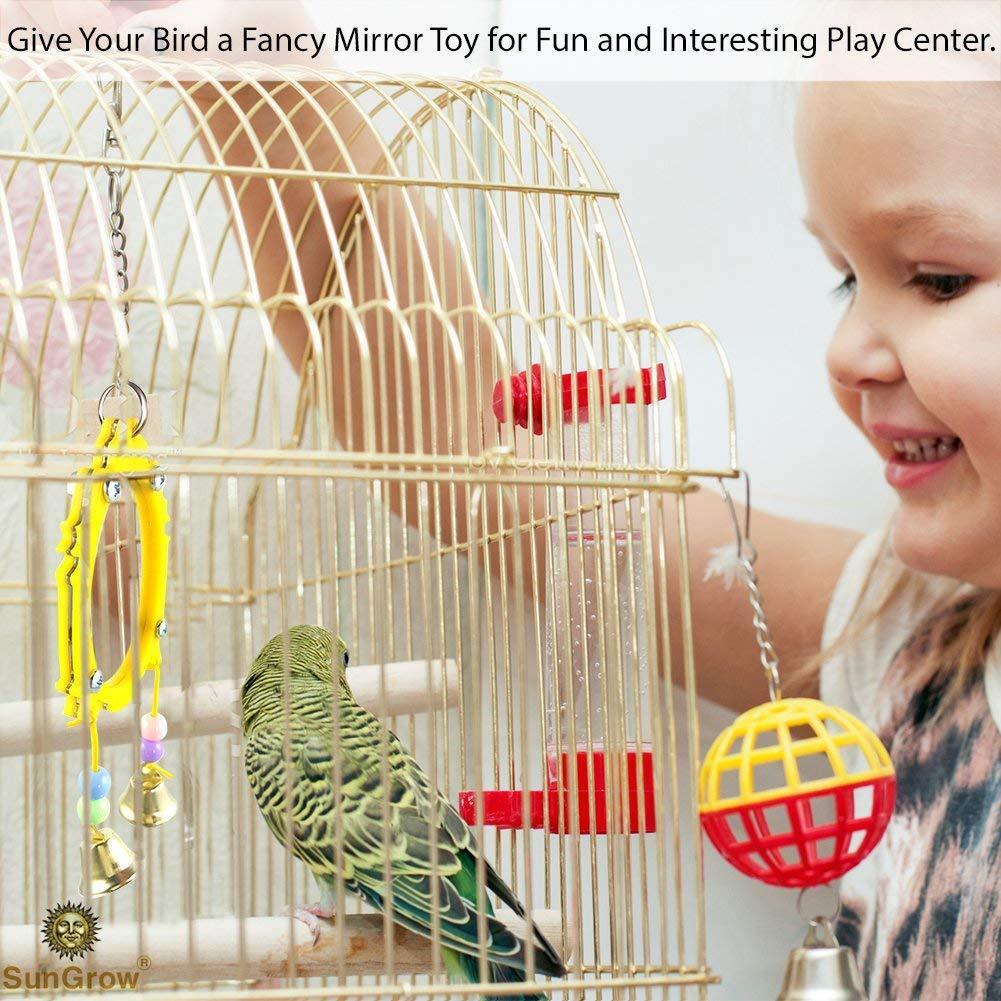 JW Pet ActiviToy Fancy Mirror Bird Toy Multi-Color Small Medium