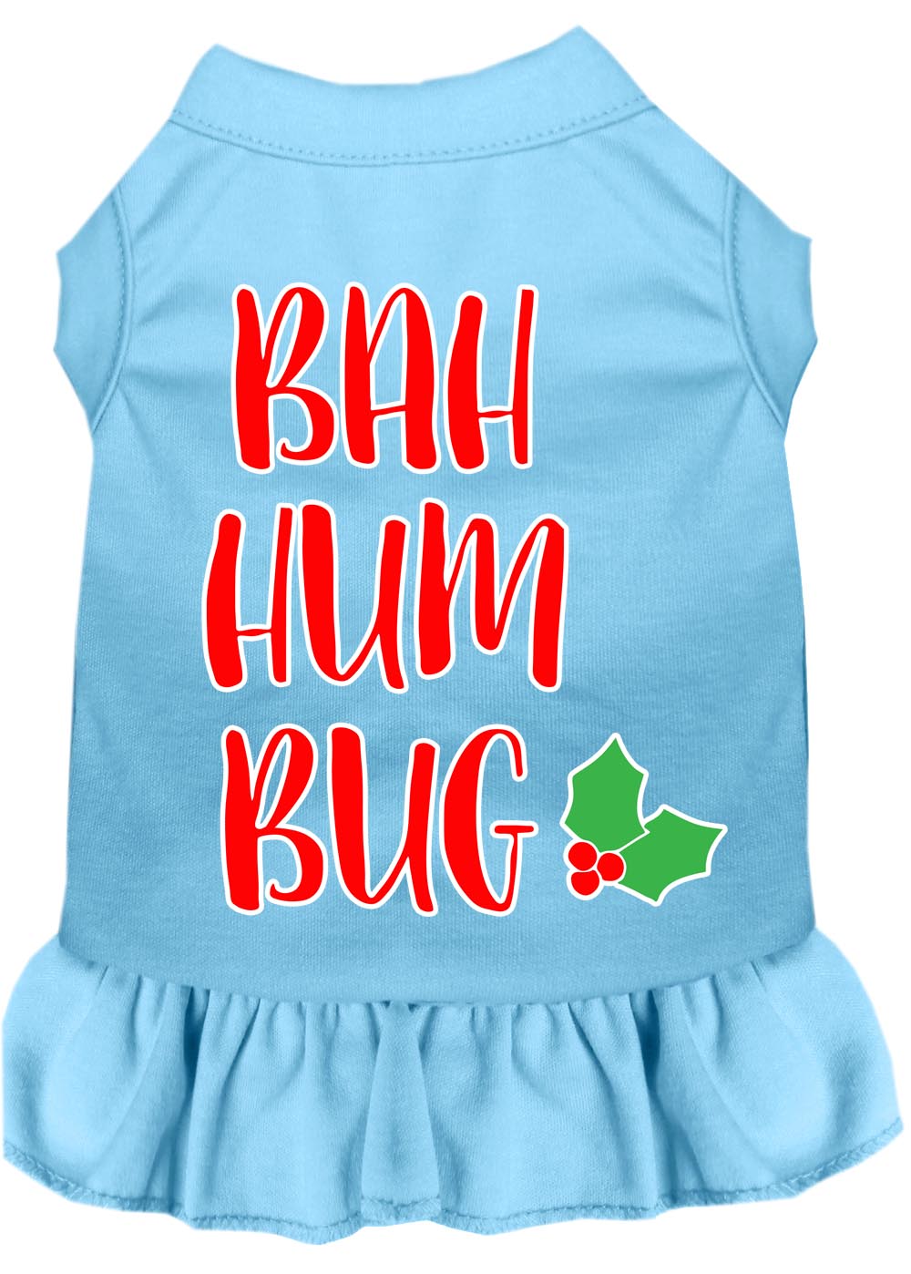 Christmas Pet Dress Screen Printed, "Bah Humbug"