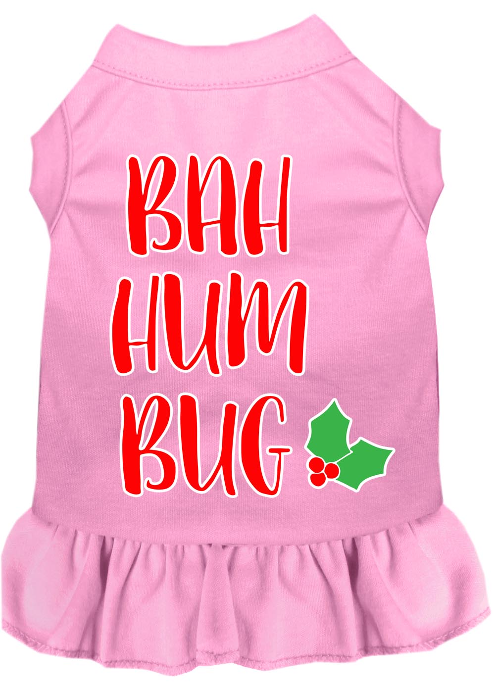 Christmas Pet Dress Screen Printed, "Bah Humbug"
