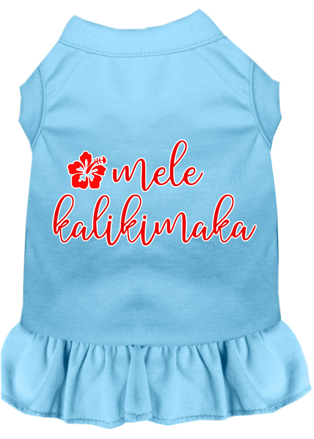 Christmas Pet Dress Screen Printed, "Mele Kalikimaka"