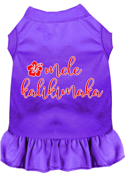 Christmas Pet Dress Screen Printed, "Mele Kalikimaka"