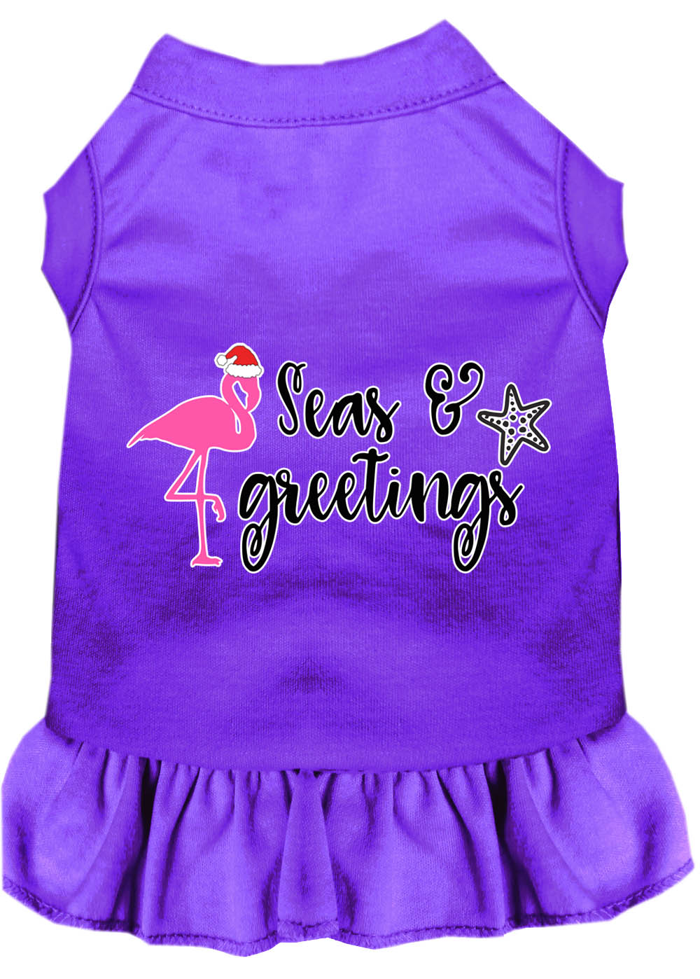 Christmas Pet Dress Screen Printed, "Seas and Greetings"