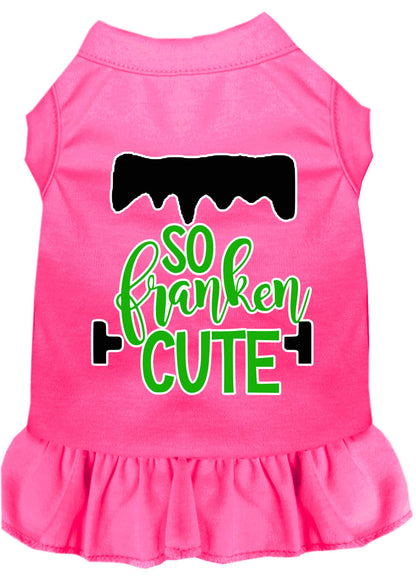 Halloween Pet Dress Screen Printed, "So Franken Cute"