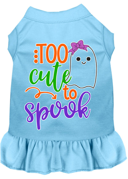 Halloween Pet Dog & Cat Dress, "Too Cute To Spook - Girly Ghost"
