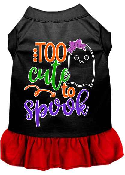 Halloween Pet Dog & Cat Dress, "Too Cute To Spook - Girly Ghost"