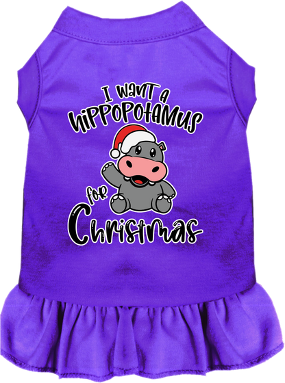 Christmas Pet Dress "I Want A Hippopotamus For Christmas"