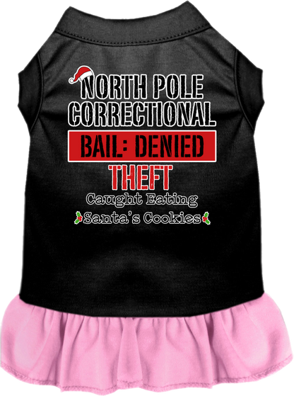 Christmas Pet Dress "North Pole Correctional"