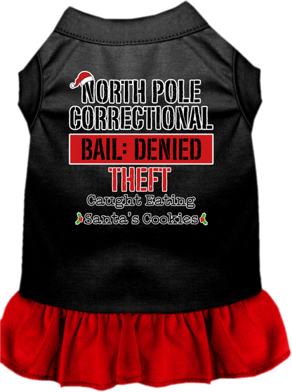 Christmas Pet Dress "North Pole Correctional"