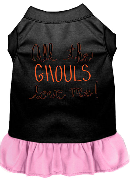 Halloween Pet Dress "All The Ghouls Love Me"