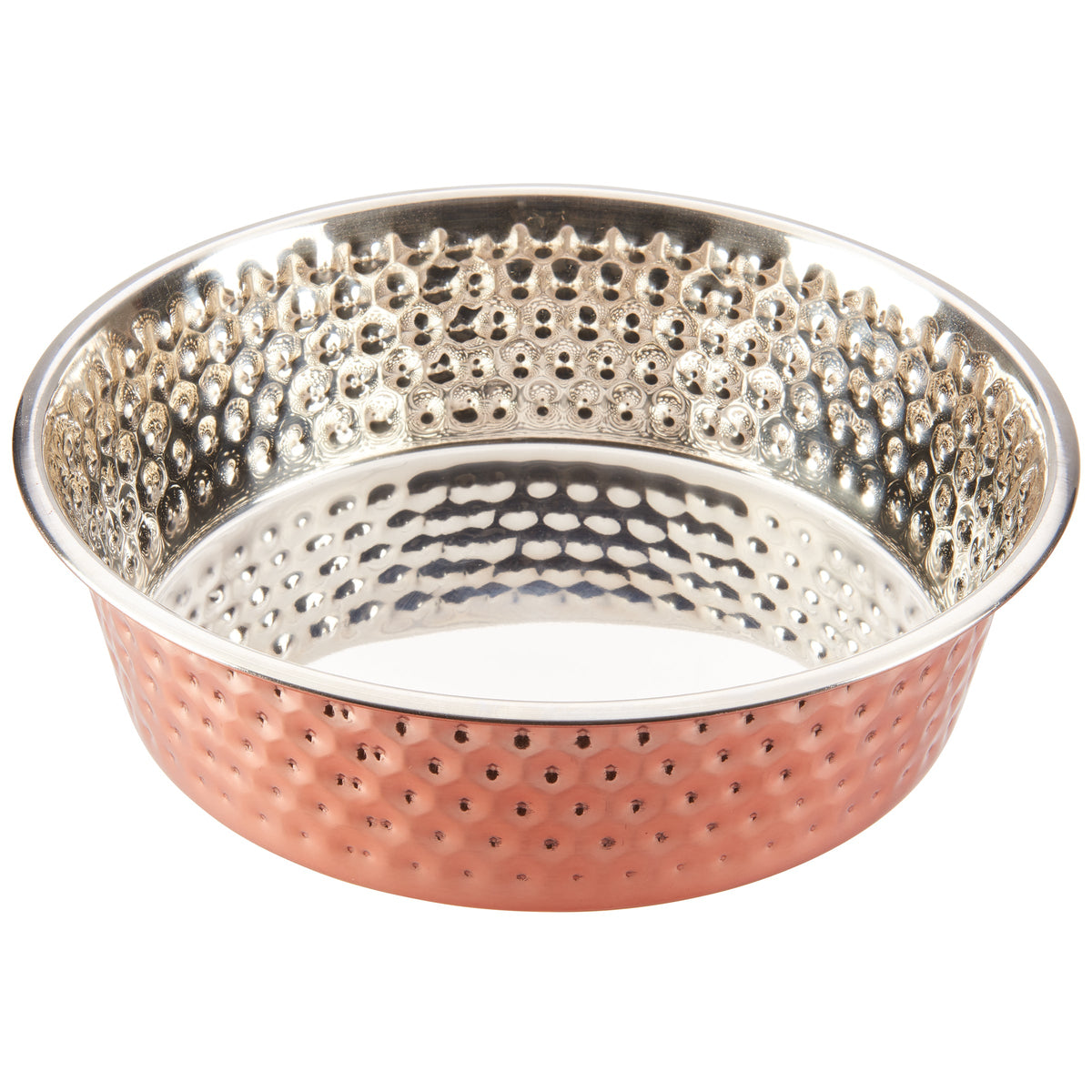 Spot Honeycomb Non Skid Stainless Steel Dog Bowl Copper 1qt